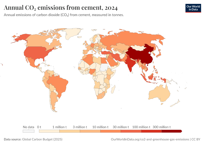 A thumbnail of the "Annual CO₂ emissions from cement" chart